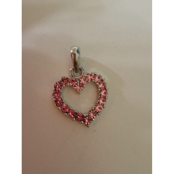 Pendant Pink Heart Crystal - Picture 2 of 3